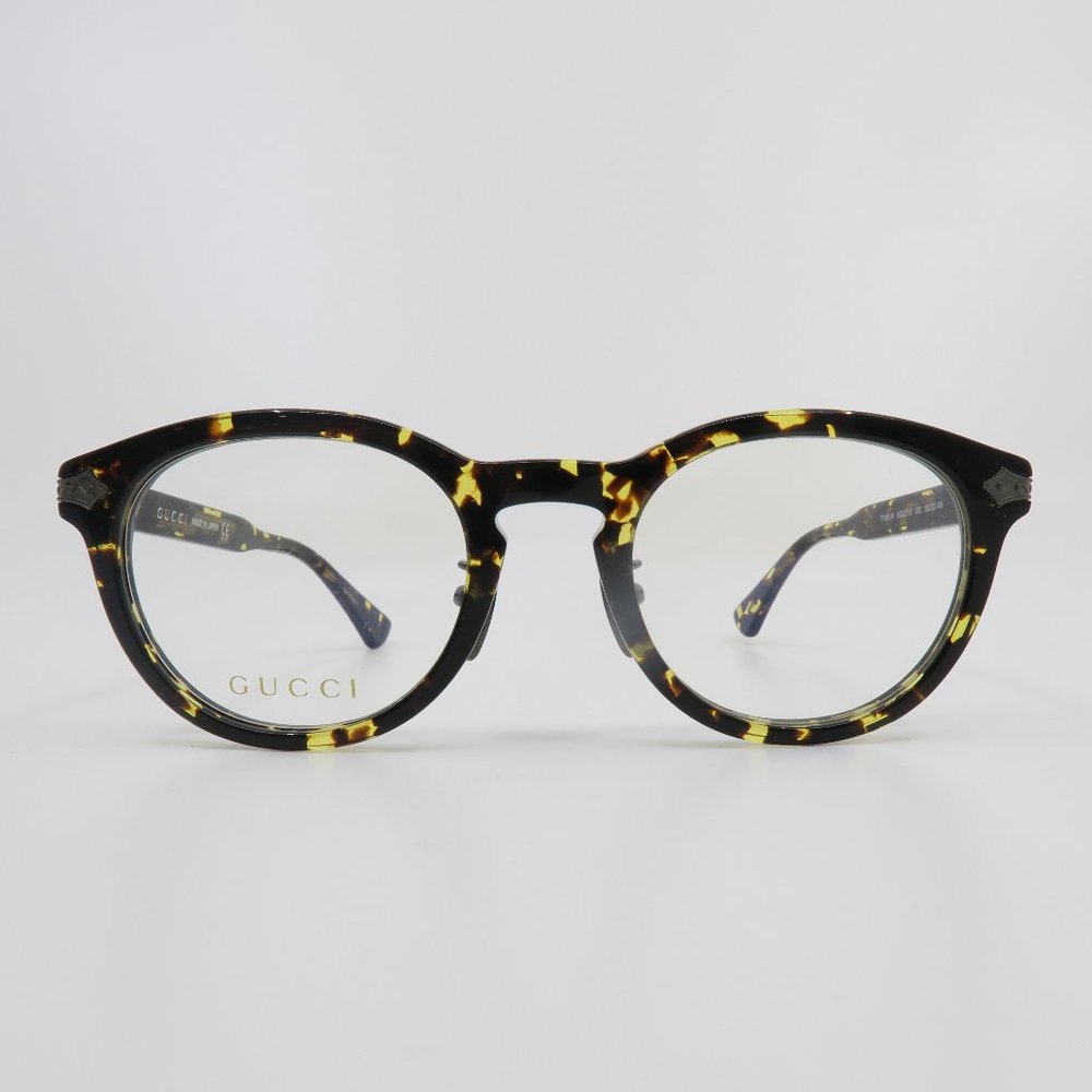 Gucci GG0071O 002 50mm Tortoise Gloss and Titanium New Men's Eyeglasses. - Picture 2 of 9